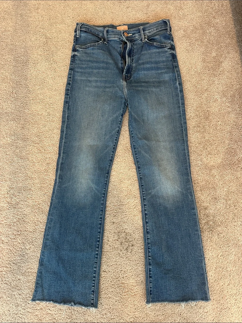 MOTHER hustler ankle fray jeans High-Rise 29